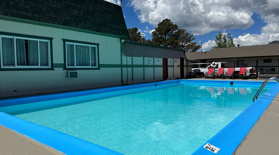Outdoor, seasonal heated pool