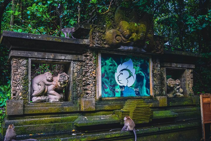 Um antigo templo de pagode no meio de uma floresta encantada