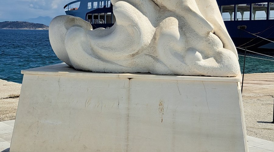 Side view of Sculpture in Port area