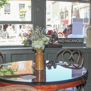 Our dining area in the Public Bar, over looking the pretty Square in the heart of Newport.