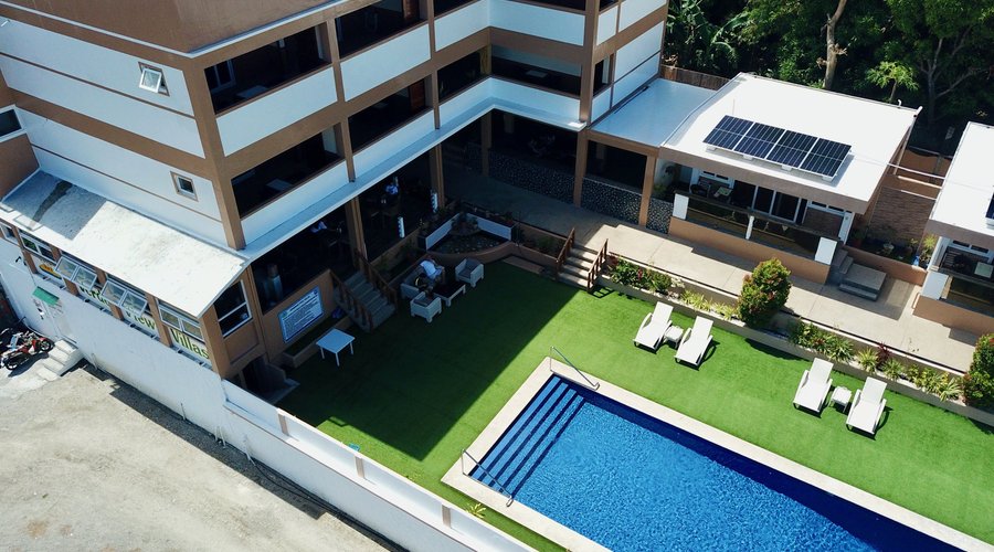 overview of our pool, restaurant and new rooms recently built. Road access direct to our front gate