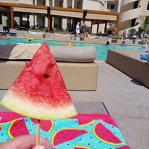 Poolside snacks brought round