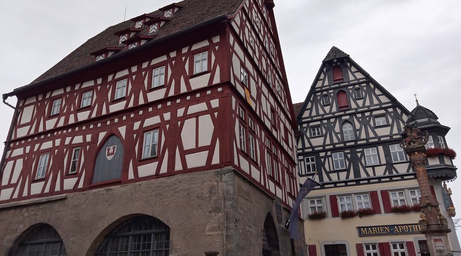 The Marien Apotheke is a colourful timber-frame house near the main square. 