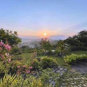 Sunrise from the Sahayadri Mountain ranges.Actual view from the property