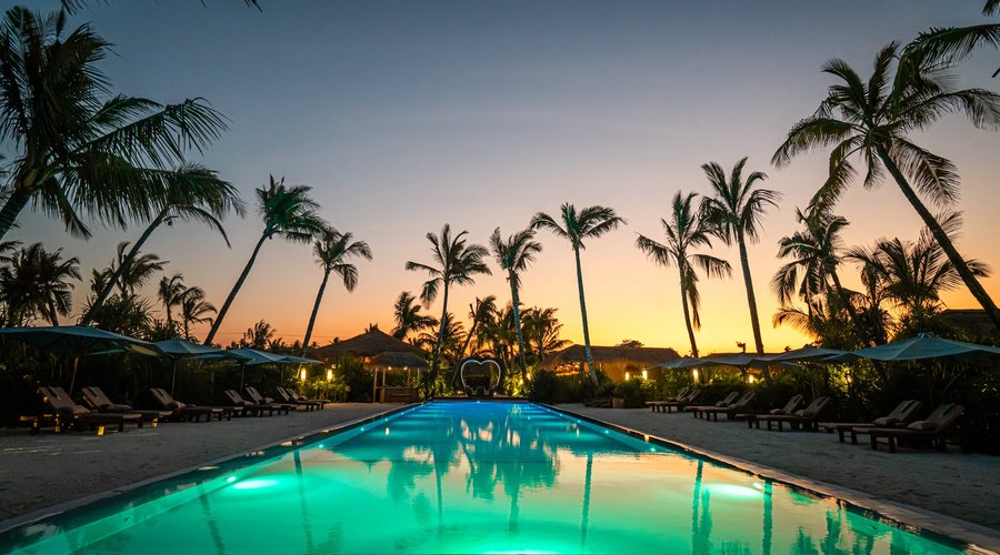 Pool at Sensations EcoChic hotel. Luxury Resort in Zanzibar