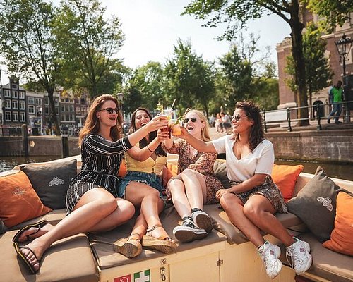 Amsterdam luksusguidet sightseeing kanalrundfart med bar ombord