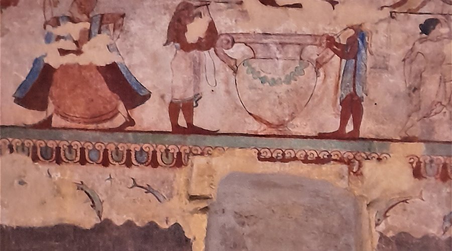 Dettaglio di una tomba dipinta