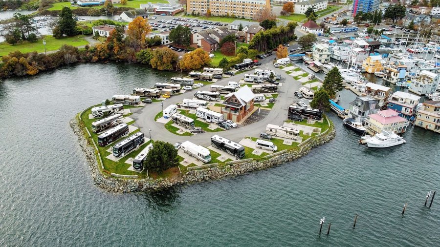 Aerial view into the West Bay