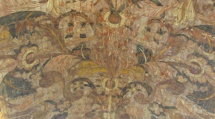 The restored painted ceiling.
