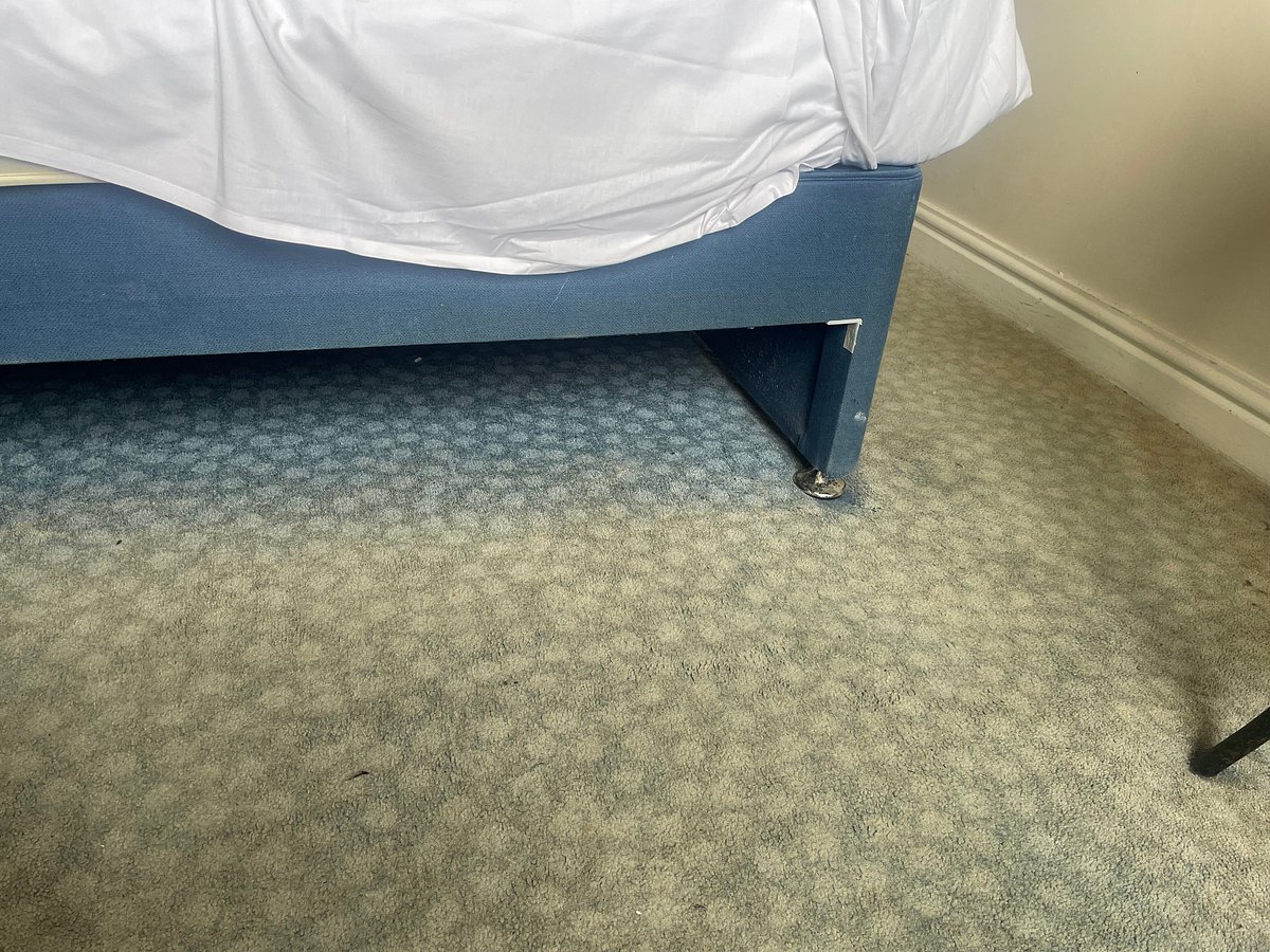 Filthy carpet. Someone else's top, bra, used tights under the bed. Clearly  the room was not Serviced properly - Picture of Travelodge  Walton-on-thames, Walton-On-Thames - Tripadvisor