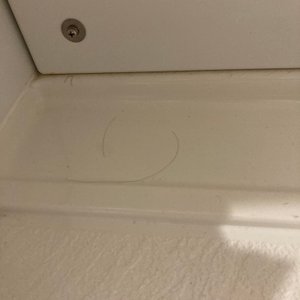 浴槽下に落ちいる髪の毛