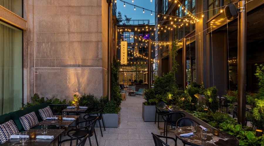 Beautiful outdoor garden patio for al-fresco dining. 