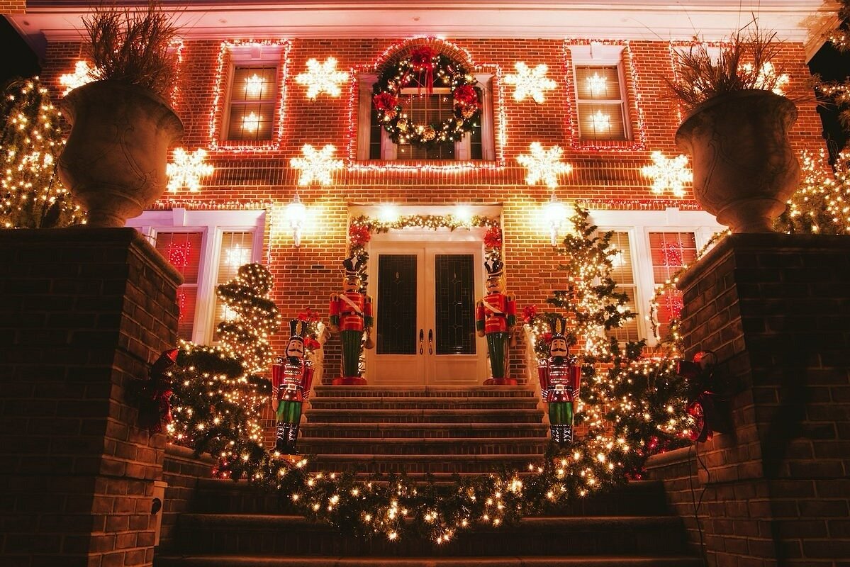 Decoração da casa de Natal em Dyker Heights quebra-cabeça em