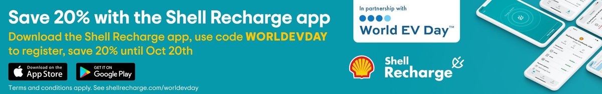 20% off EV charging with the Shell Recharge app