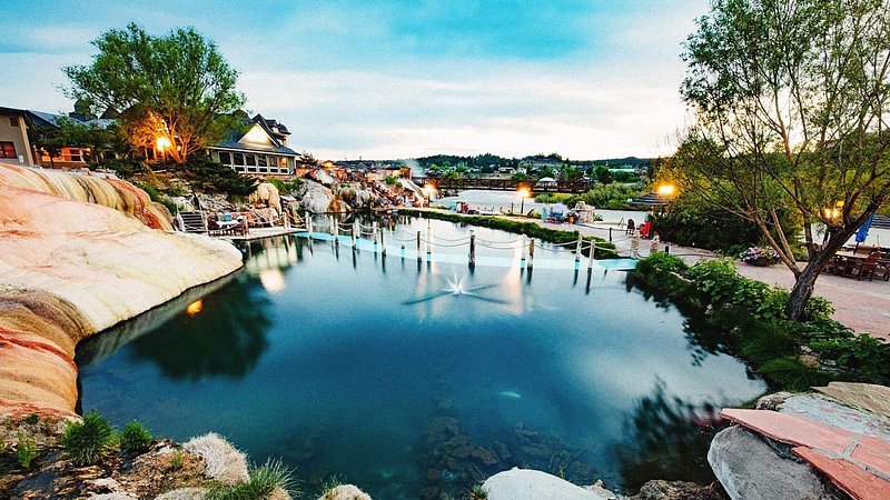 Hot springs at The Springs Resort, in Pagosa Springs, Colorado 