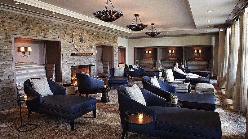 Spa lounge at The Lodge at Woodloch in Hawley Pennsylvania