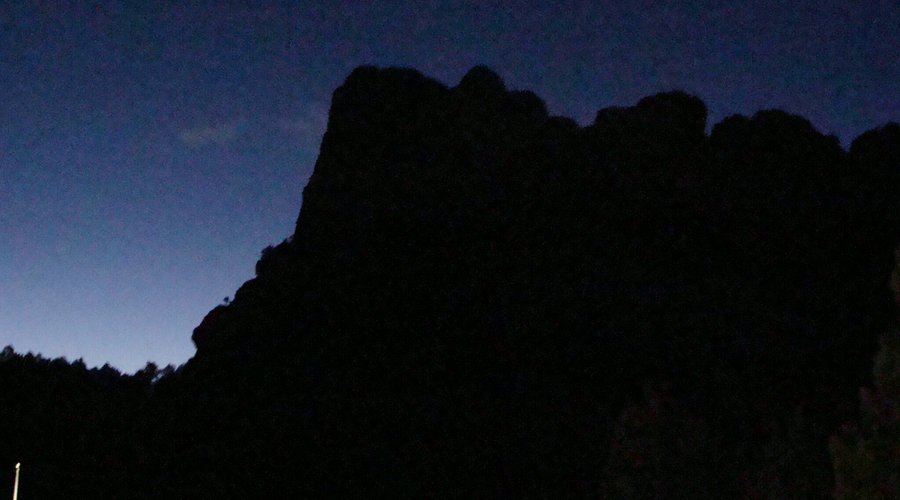 Rushmore at dusk.