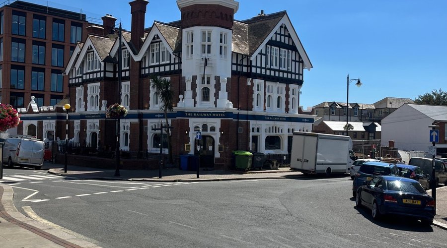 Hotel directly opposite Worthing Train Station