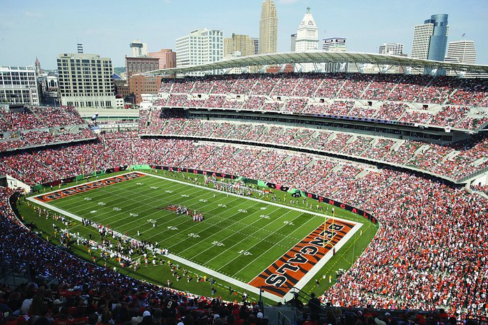 Cincinnati Ohio,Paul Brown Stadium,parking lot car park sports