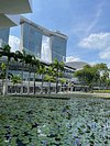 Singapore, The Shoppes at Marina Bay Sands, ArtScience Museum, Marina Bay,  Singapore River, Swissotel The Stamford, hotel, Esplanade Theatres on the  B - SuperStock