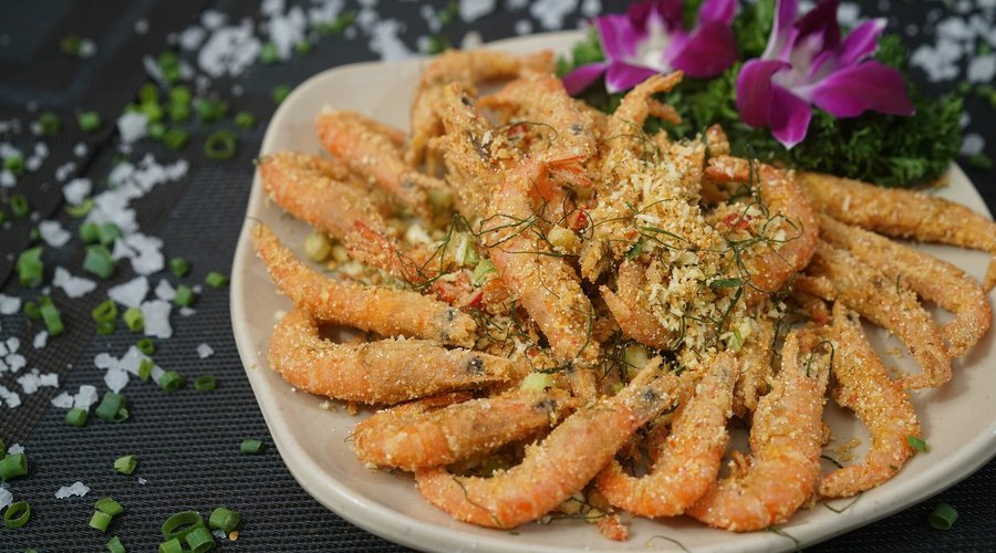Tôm đất rang muối