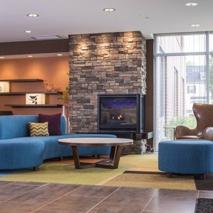 Lobby with Fireplace