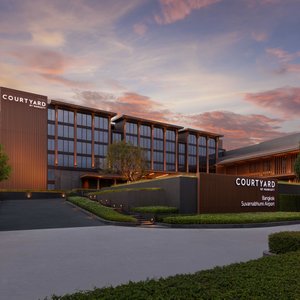 Hotel Main Entrance - Evening