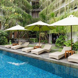 Lounge by the pool and soak up the Bali sun at Grandmas Plus Hotel Airport.