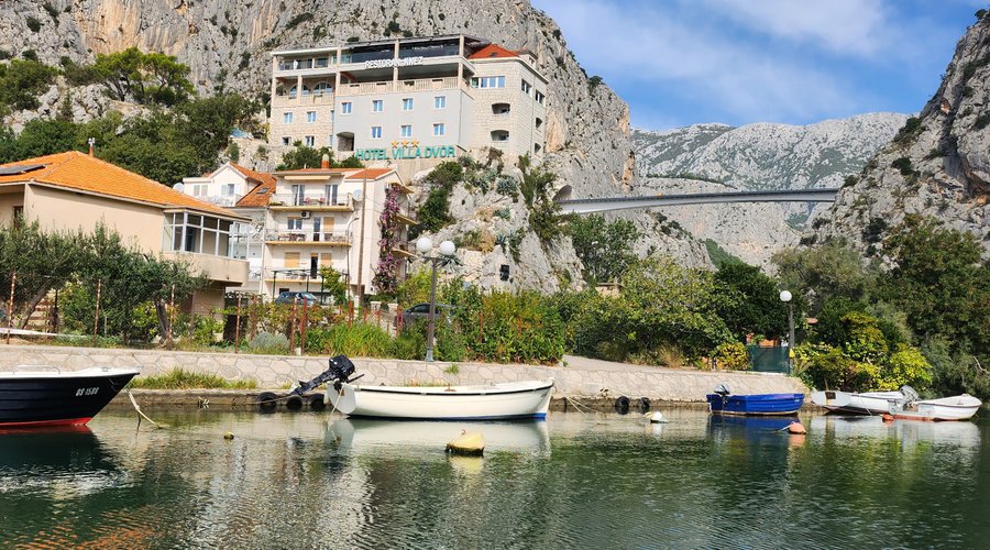 Villa Dvor from Omis cetina Bridge 