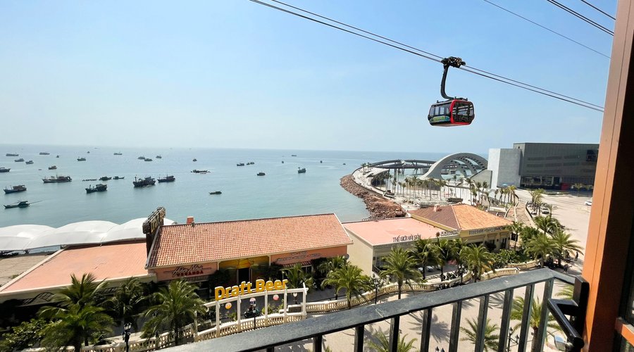 View from the Deluxe Double Room's balcony