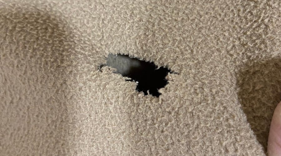 Torn blanket