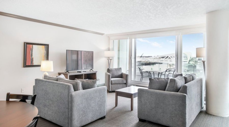 Suite 201 - 1 Bedroom Partial Harbour View - Living Room
