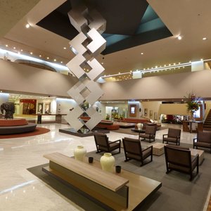 Welcome to our hotel lobby with free Wi-Fi.