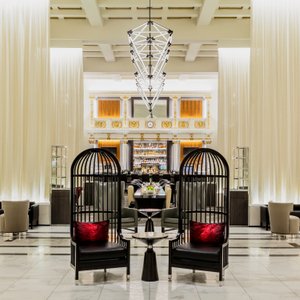 Hilton Boston Park Plaza Lobby, Off The Common Restaurant and Bar.