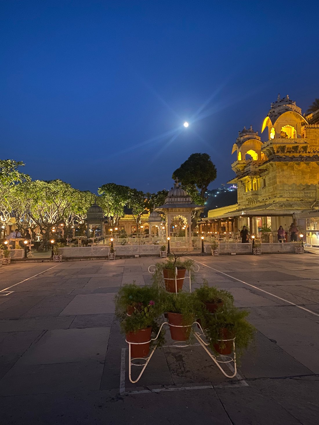 jag mandir udaipur en la noche