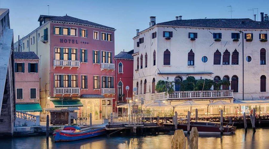 NH Venezia Santa Lucia Facade sunset Grand Canal