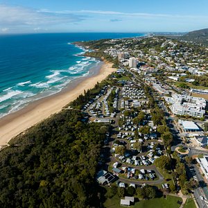 Coolum Beach Holiday Park is set right on the beach