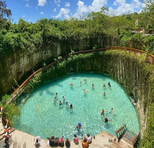 2024 COMBO: Zip Line, Cenote Blue Lagoon, Jungle River &Waterfall Pool