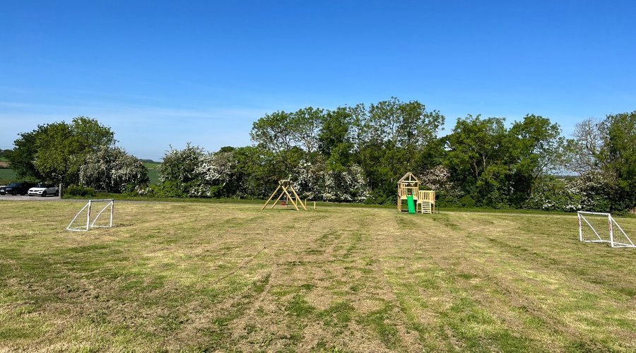 Outdoor children's play area with a view of our amazing scenery. 
