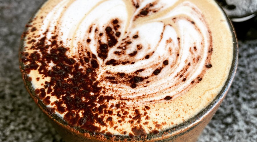 Mocha latte art