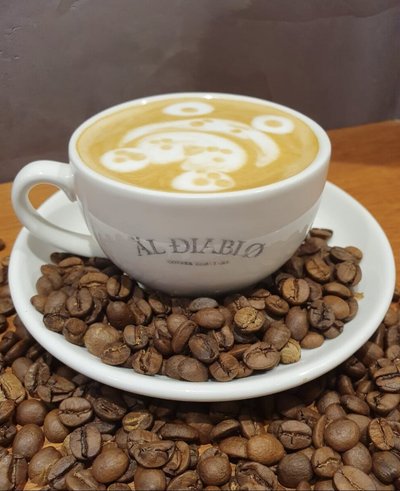 Latte at Al Diablo Coffee Roasters