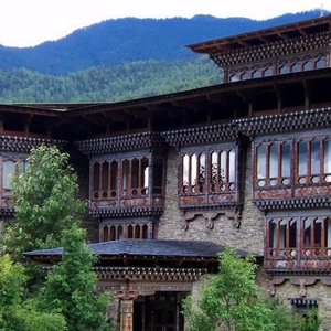 Five star hotel famed for its spectacular Bhutanese architecture. 