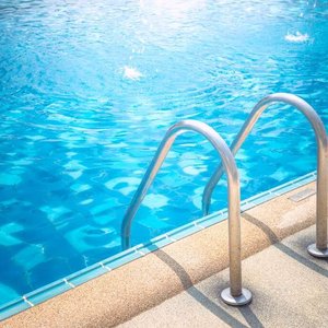 Poolside steps