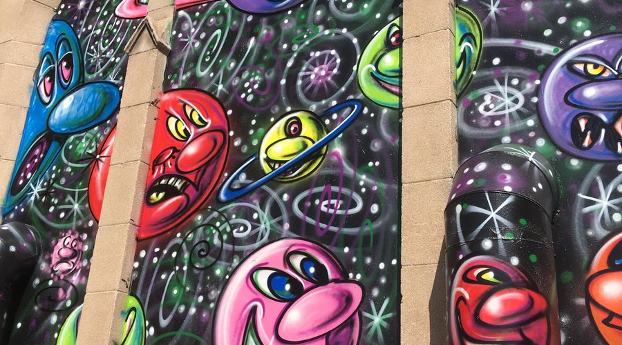 Front Mural done by Legendary Artist Kenny Scharf