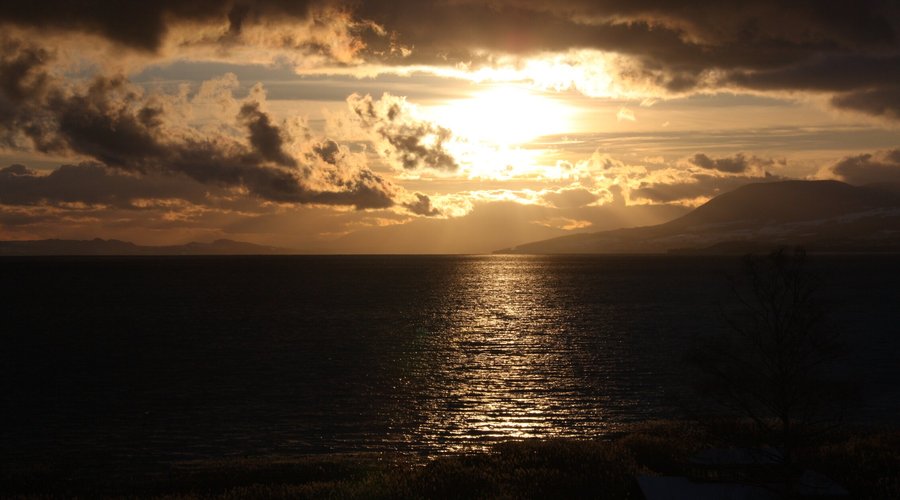 Coucher de soleil - plage privée