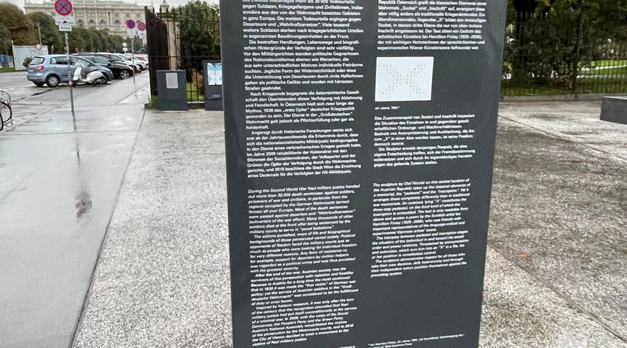 Memorial for the Victims of Nazi Military Justice - information