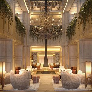 Lobby & fireplace - Gran Hotel MIM Baqueira