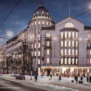 NH Collection Helsinki Grand Hansa render facade building winter