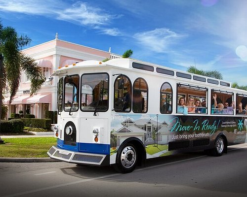 Florida Memory • Naples Trolley Tours bus at the Lion Country