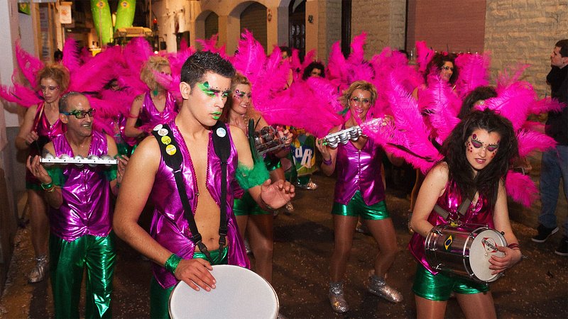 Parade at the carnival celebration in Sitges